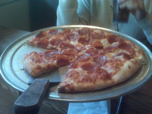 Often way too much salt, especially if you eat a whole pizza